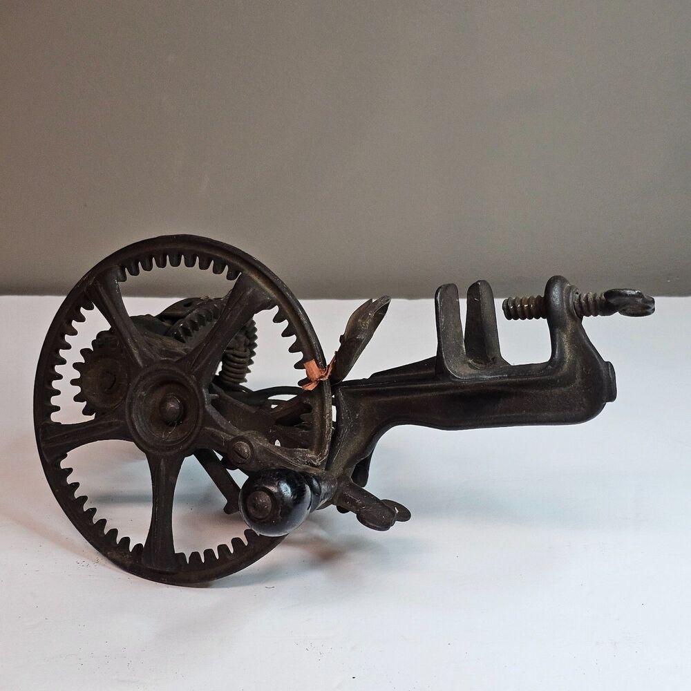 Vtg Cast Iron Apple Peeler Reading Hardware Co '78 PA Keystone Primitive Decor